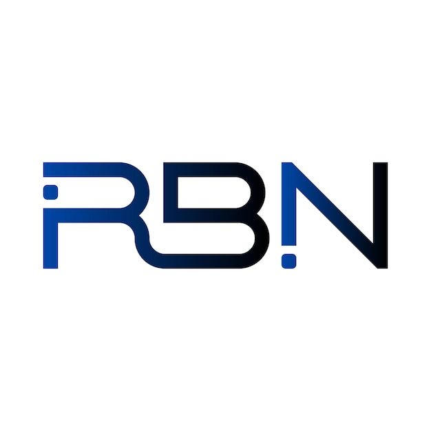 RBN logo abstract typography simple modern minimal vector design
