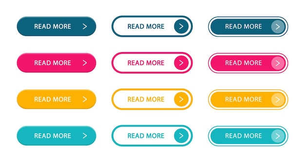 read more modern buttons set collection buttons for call action