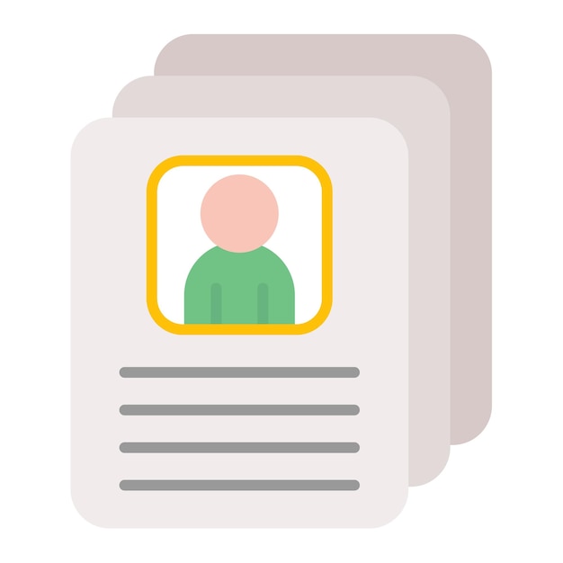 Reading Resumes Flat Illustration