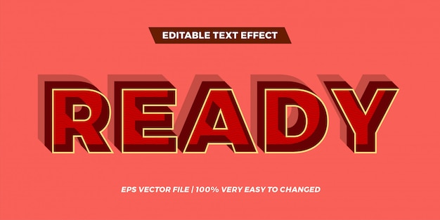 Ready Editable text effect style retro concept