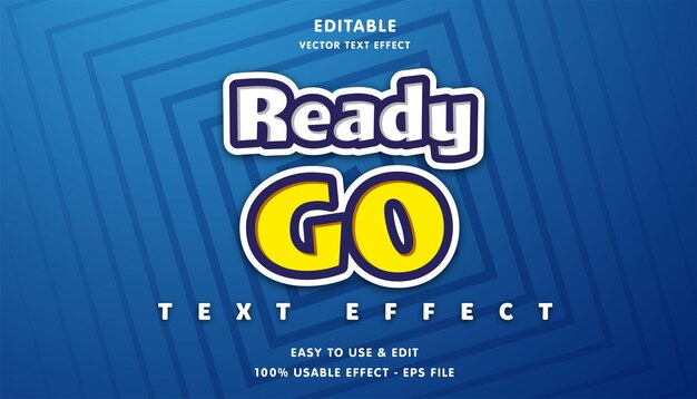 ready go editable text effect with modern and simple style