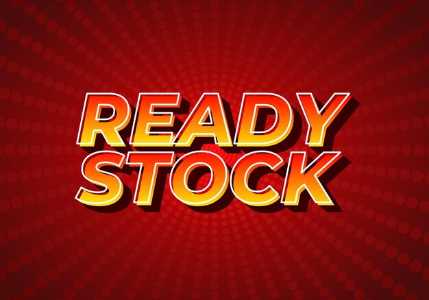 Ready stock Text effect in 3D look with eye catching colors
