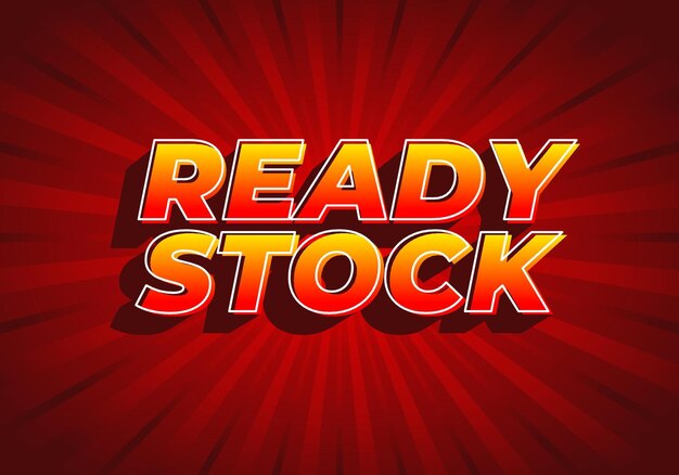 Ready stock Text effect in 3D look with eye catching colors
