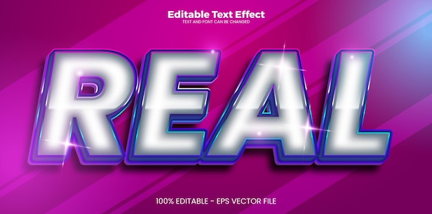 Real editable text effect in modern trend style
