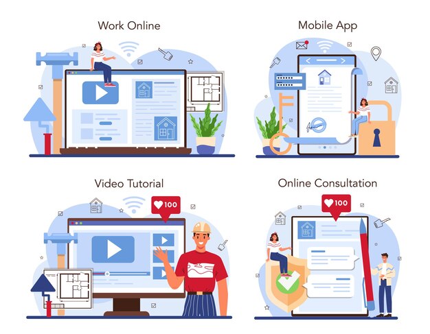 Real estate industry online service or platform set house remodeling