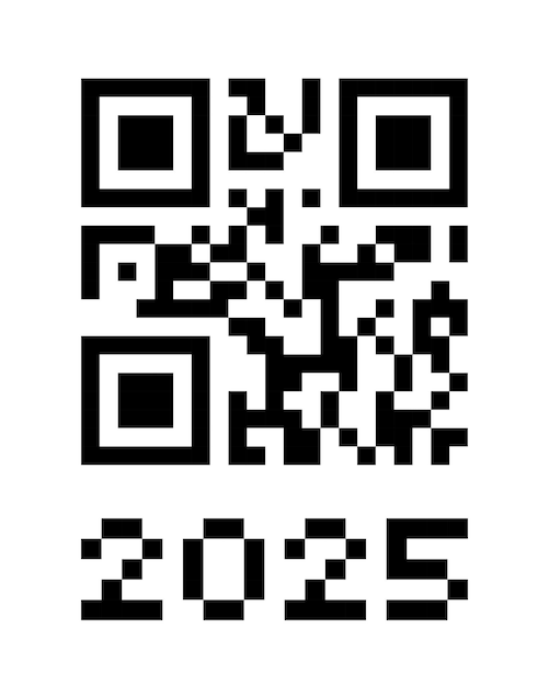 real qr code numbers new year barcode concept design template vector isolated eps illustration for
