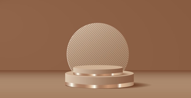 realistic 3d cylinder pedestal podium. the scene for the products stage showcase,