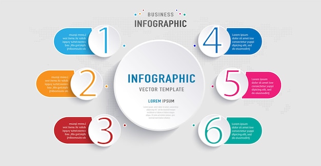 Realistic circular diagram infographic
