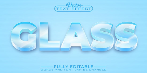 Realistic Glass Editable Text Effect Template