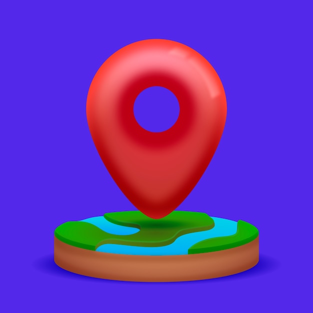 Realistic location map illustration