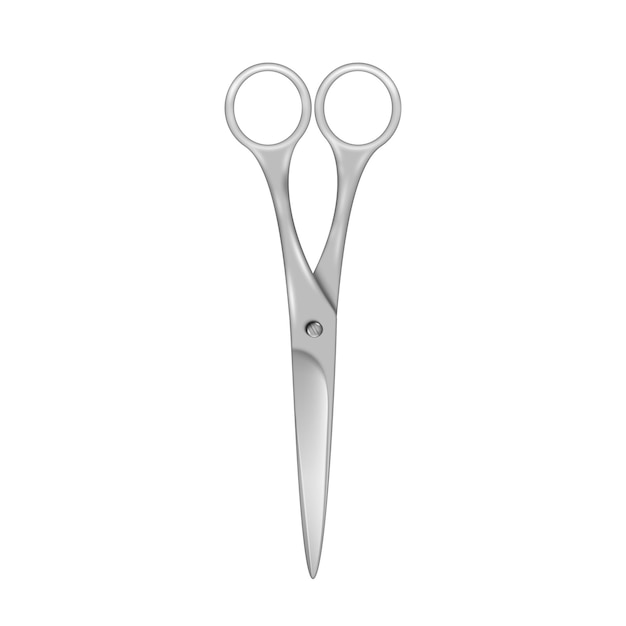 realistic metal scissors cutting tool for handmade tailoring sewing and needlework