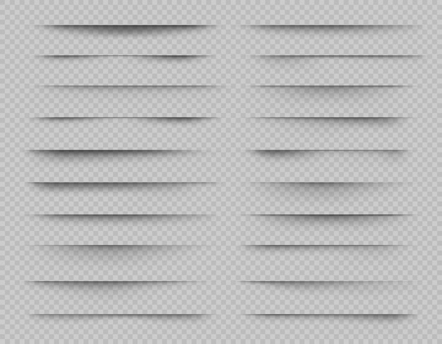 Realistic overlay transparent shadow shade effects