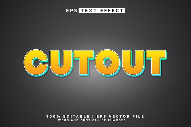 realistic paper cutout text effect