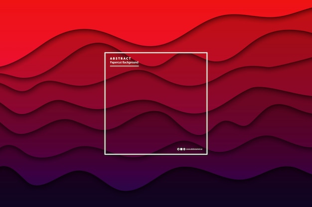 realistic  red and purple paper cut layer background for decoration and covering. Concept of geometric abstract .