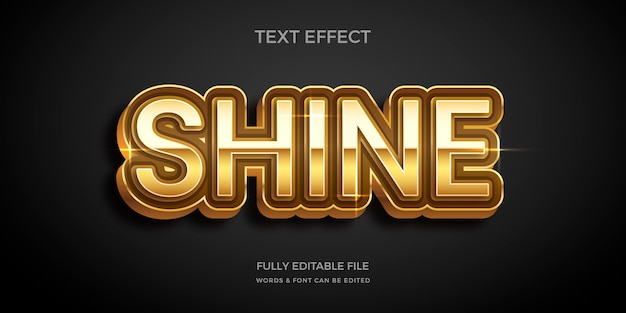 Realistic shine text effect