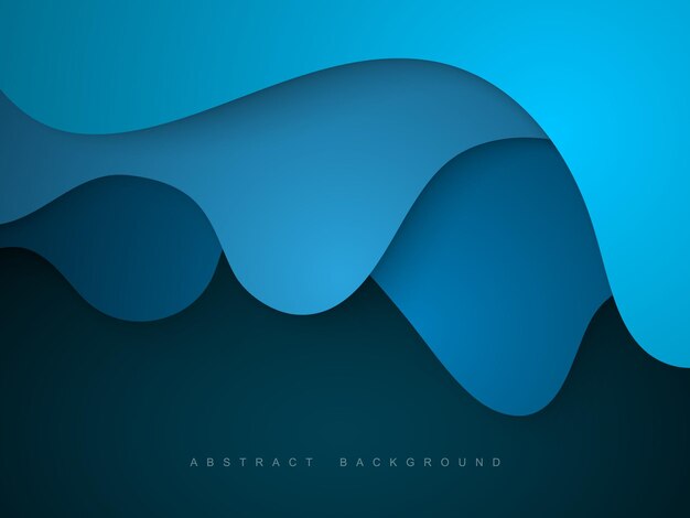 realistic slime blue paper cut background