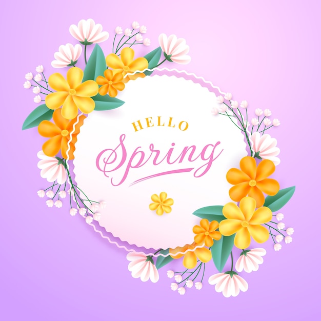 Realistic spring illustration