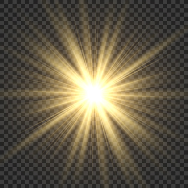 realistic sun rays.