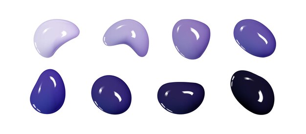 realistic vector 3d shapes isolated on white background