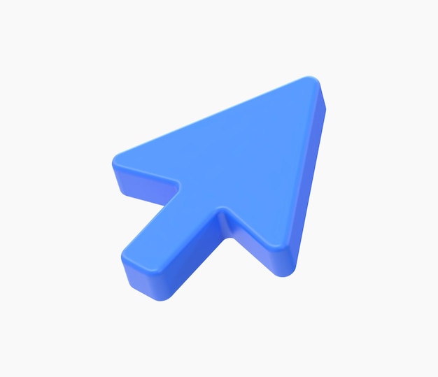 Realistisk 3D-rendering af en musemarkør – vektorillustration
