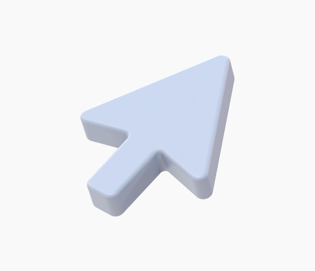 Realistisk 3D-rendering af en musemarkør – vektorillustration