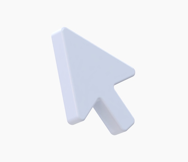 Realistisk 3D-rendering af en musemarkør – vektorillustration