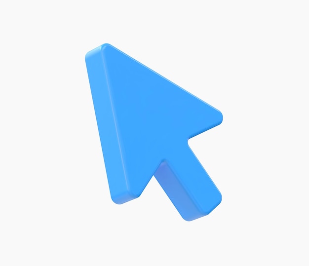Realistisk 3D-rendering af en musemarkør – vektorillustration