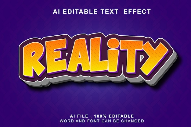 Reality 3d Text Effect