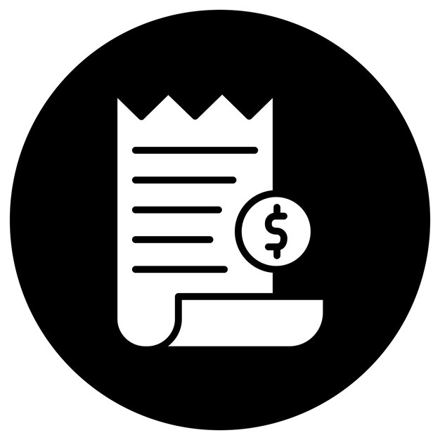 Receipt Vector Icon Design Illustration