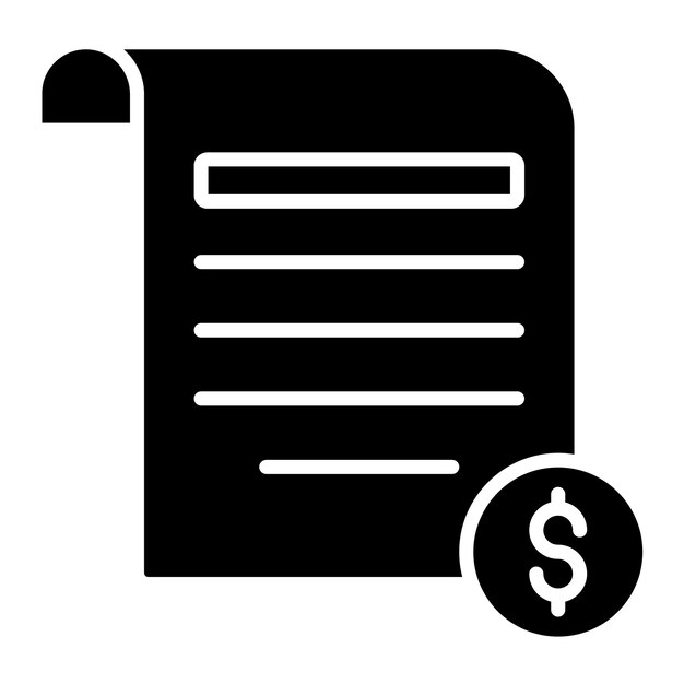 Receipt Vector Illustration Style