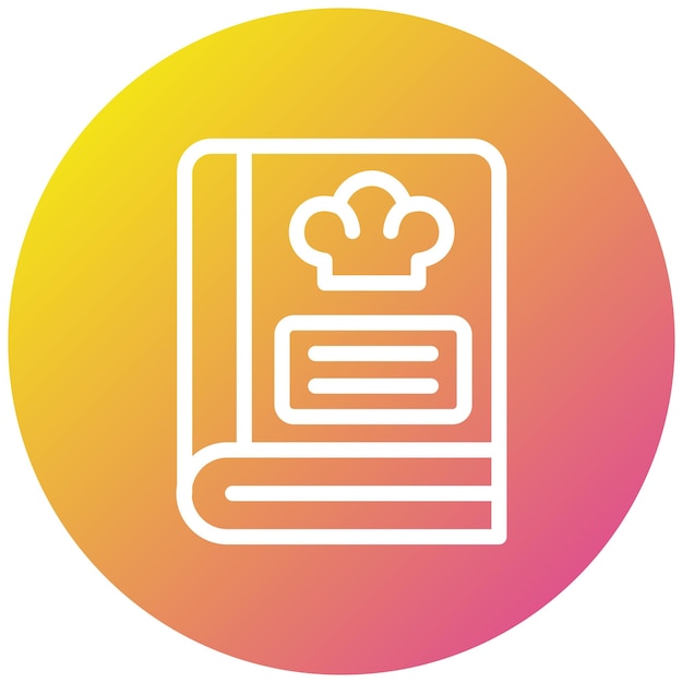 Recipe Book Vector Icon Design Illustration