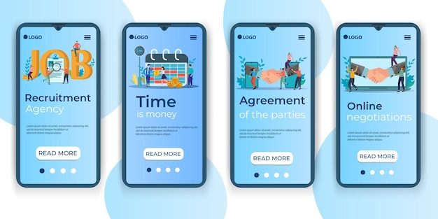 RecruitmentTime is money Business negotiations Contract signingA set of UI UX interfaces