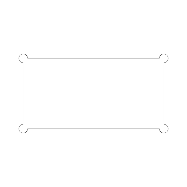 rectangle frame border shape icon for decorative vintage doodle element for design in vector illustration
