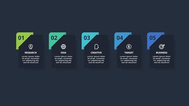 Rectangles infographic Business data visualization