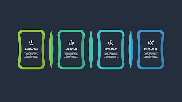 rectangles infographic business data visualization