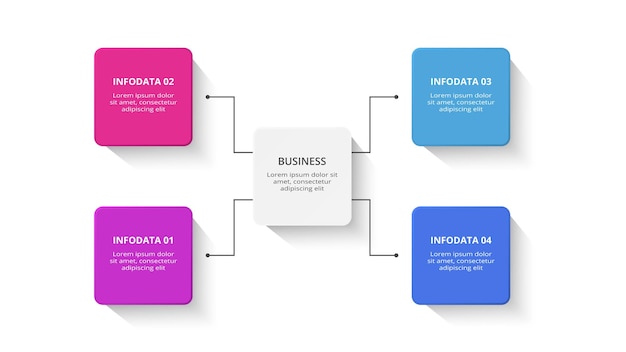 rectangles infographic business data visualization