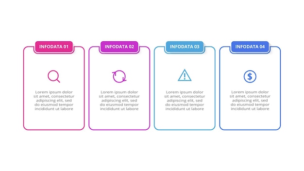 Rectangles infographic Business data visualization