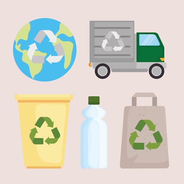 Recycle clipart set