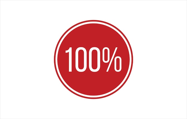 Red 100 Rubber Stamp Seal Vector