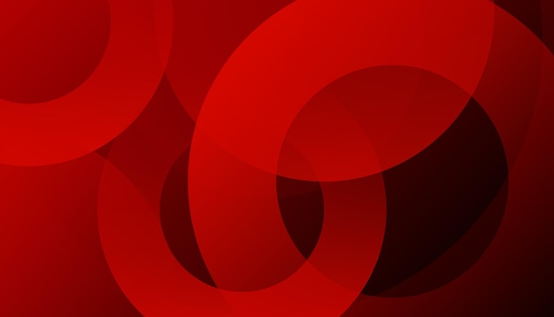 red abstract background with circles like circles and a red background