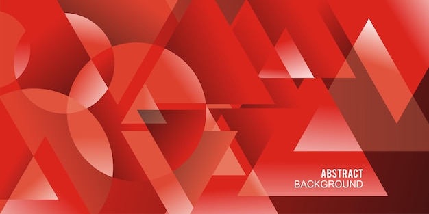 Red abstract geometric background design vector