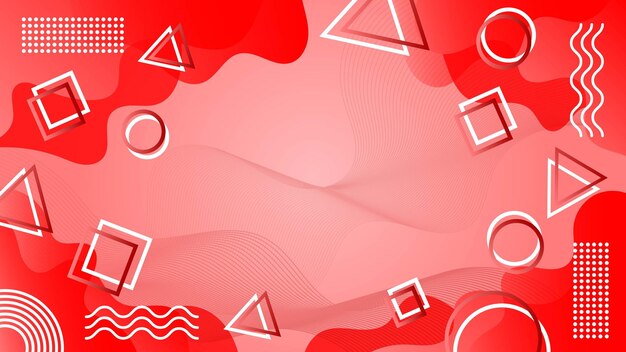 Red Abstract Geometry Vector Background