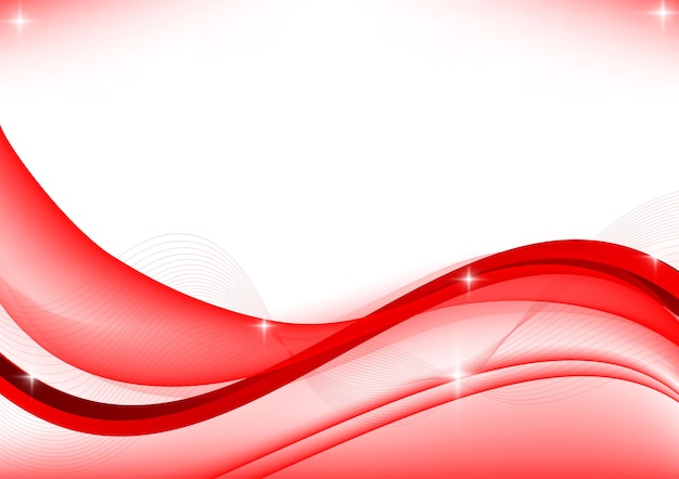 Red abstract wave and smoke background