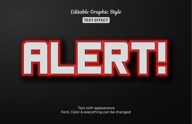 Red Alert, Editable text style effect