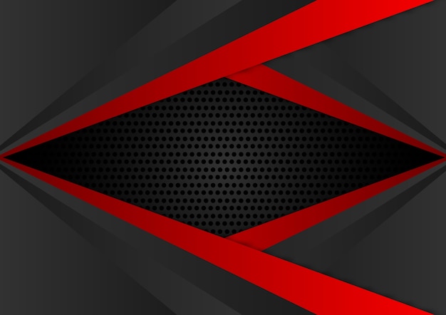 Red and black color geometric abstract background