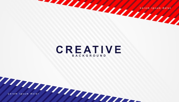 red and blue curve on a white background vector with space for text