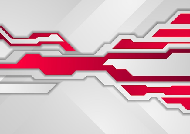 red and grey abstract technology background