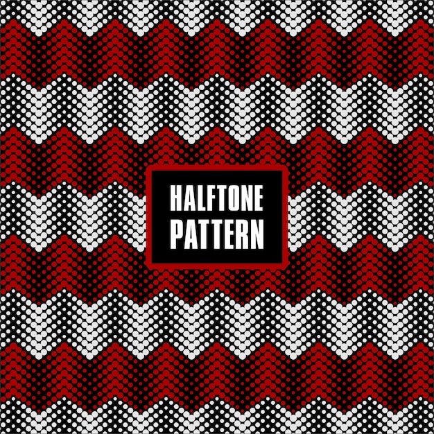 red and white abstract halftone pattern background