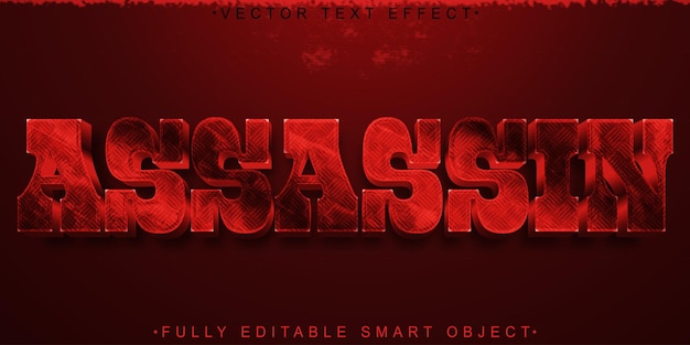 Red Assassin Vector Fully Editable Smart Object Text Effect