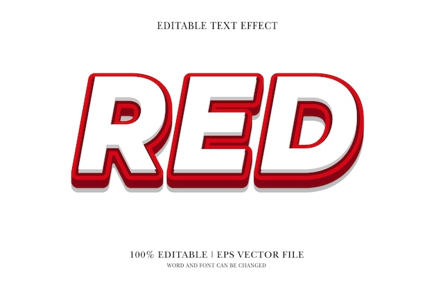 Red background Editable text effect 3d text template
